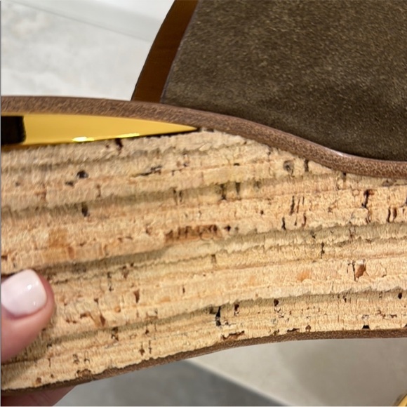 CHLOE Camille Wedge Slide Sandal in Dark Griege / Taupe sz US 7 / IT 37 RARE! - Picture 8 of 11